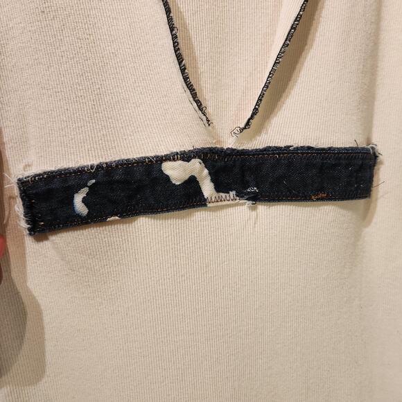 Afrocentric 'Born Natty' Dreadlocs Bodycon Boho Sleeveless Dress Sz Medium Cream - Picture 5 of 9